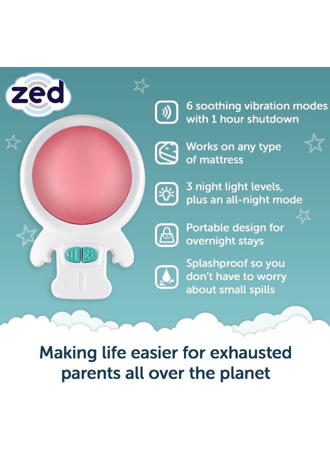 ROCKIT Zed by Rockit - Baby Sleep Aid Helps Your Baby Sleep, 6 Vibration Modes and Calming Red Light, Place on Any Mattress, Suitable for Cribs, Moses Baskets, Cots and Beds from Newborn - Image 3